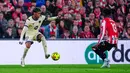Barcelona meraih kemenangan di pertandingan jornada ke-27 La Liga 2025/2026. Berhadapan dengan Athletic Bilbao, Las Azulgrana menang dengan skor tipis 0-1. (AP Photo/Miguel Oses)