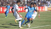 PSIM Yogyakarta memenangi Derby DIY jilid pertama setelah membungkam PSS Sleman 1-0 dalam lanjutan Grup Timur Liga 2 di Stadion Sultan Agung, Bantul, Kamis (26/7/2018). (Bola.com/Ronald Seger Prabowo)