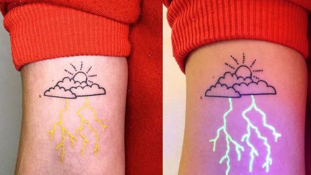 Potret Desain Tato Unik, Dapat Menyala Saat Terkena Sinar UV. (Sumber: Instagram/_____tukoi_____)