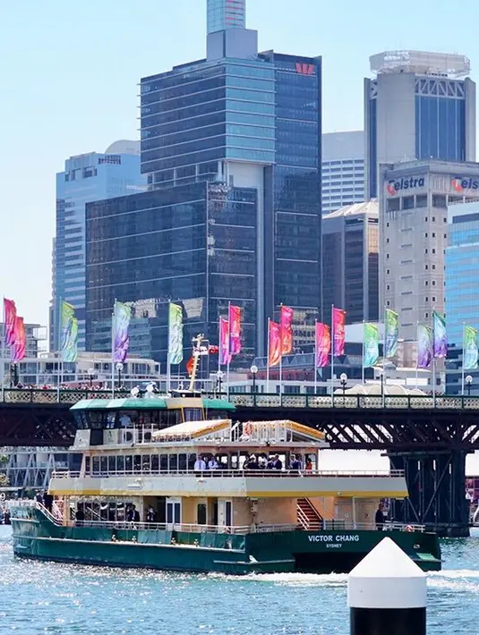 Kapal Victor Chang yang membawa Presiden Jokowi dan pemimpin ASEAN lainnya untuk menikmati santap siang di Admiralty House Sydney seusai menghadiri sesi pleno ASEAN-Australia Special Summit 2018, Minggu (18/3). (Liputan6.com/Pool/Biro Pers Setpres)