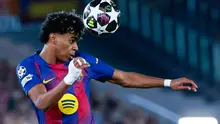 Yamal memecahkan rekor sebelumnya milik Kylian Mbappe, yang mencapainya pada usia 18 tahun 350 hari pada 2017. (AP Photo/Joan Monfort)