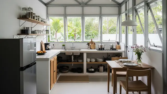 9 Desain Dapur Cantik dari Baja Ringan yang Adem, Solusi Sirkulasi Maksimal