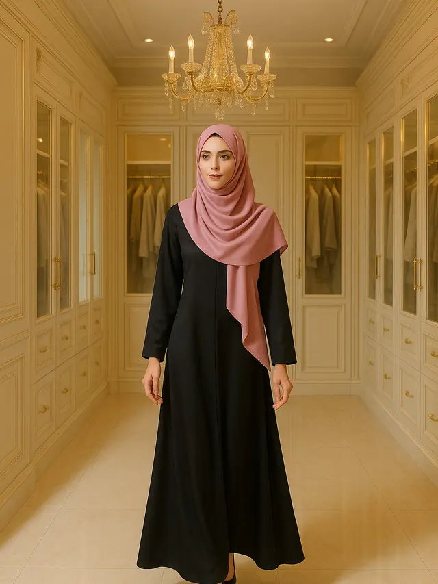 Rekomendasi dan Contoh Warna Jilbab untuk Gamis Hitam