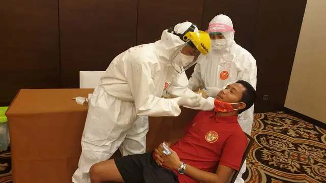 Tes Swab Jelang Pemusatan Latihan Timnas Indonesia