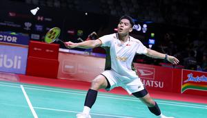 Tunggal putra Indonesia Moh. Zaki Ubaidillah atau Ubed melangkah ke babak 16 besar Indonesia Masters 2026 setelah menang atas wakil India Kiran George dengan straight game 21-17 dan 21-14 di Istora Gelora Bung Karno, Senayan, Jakarta, Rabu (21/1). (foto: PBSI)