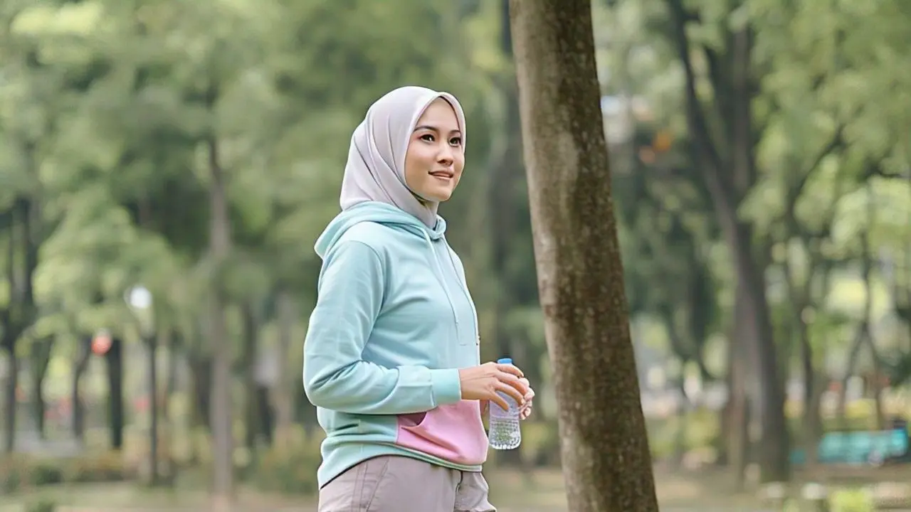 Outfit Olahraga Hijab Kekinian (Images by Meta AI)
