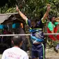Menyambut HUT Kemerdekaan ke 78 RI, sukarelawan Gerakan Panrannuangku Takalar Dukung Ganjar mengadakan lomba takraw. (Istimewa)