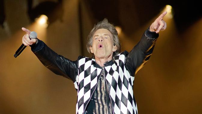 Mick Jagger.  (Photo by Rob Grabowski/Invision/AP)