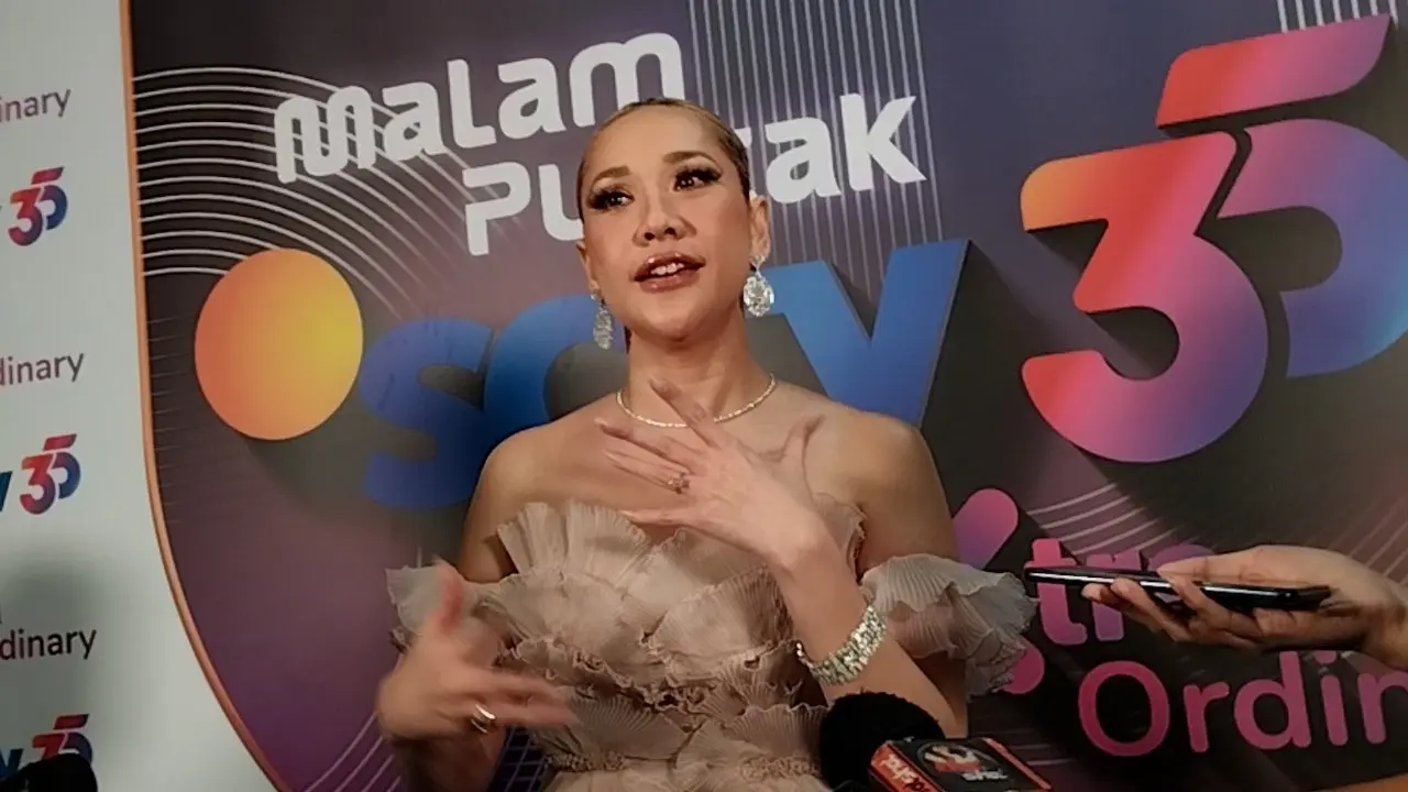 Bunga Citra Lestari atau BCL di HUT SCTV 35 Xtraordinary. (M Altaf Jauhar/ Liputan6.com)