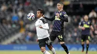 Aksi pemain Fulham Fabio Carvalho  (kiri) (Foto AFP)