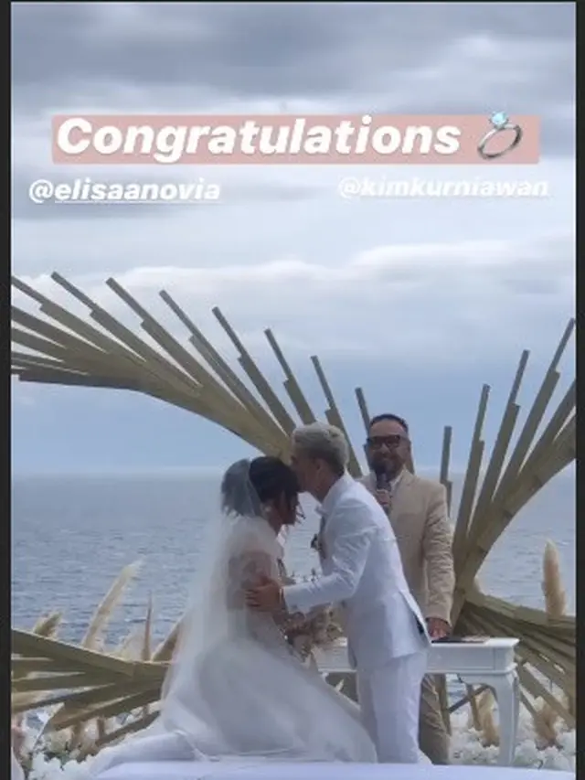 7 Momen Pernikahan Kim Kurniawan dan Elisabeth Novia di Bali