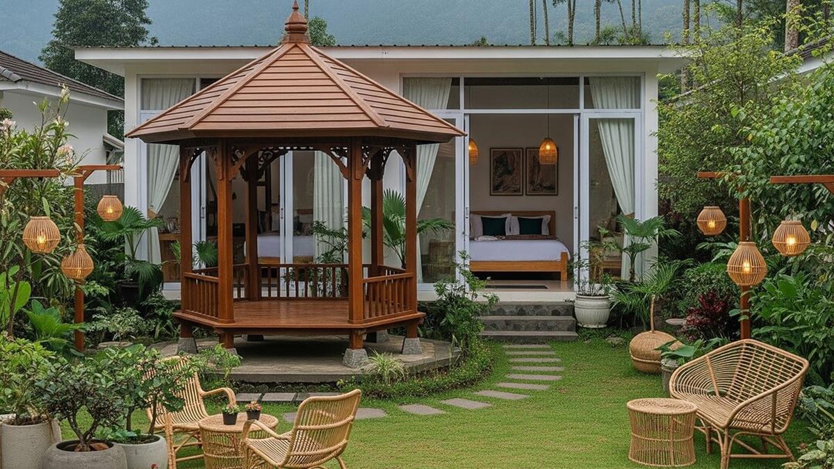 15 Desain Rumah Kecil Tapi Mewah Ala Villa dengan Taman Depan, Solusi Hunian Sejuk dan Asri