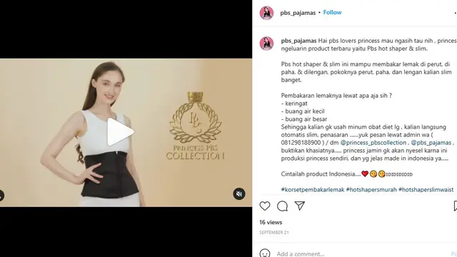 PBS Hot Shaper & Slim (https://www.instagram.com/p/CUEMcHeJbKI/)