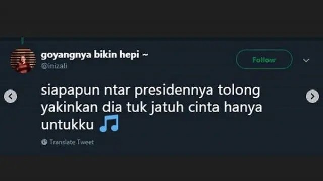 pesan nyeleneh warganet untuk capres terpilih