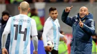 Pelatih timnas Argentina, Jorge Sampaoli. (AP/Ivan Sekretarev)