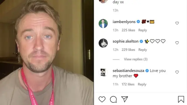 Unggahan Tom Felton. (Instagram/ t22felton)
