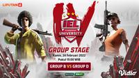 Link Live Streaming IEL University Season 4 PUBGM Group Stage Pekan Keempat di Vidio, 24 Februari 2022. (Sumber : dok. vidio.com)