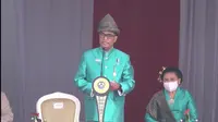 Menteri Perhubungan (Menhub) Budi Karya Sumadi menghadiri Upacara Peringatan Hari Perhubungan Nasional, di Palembang, Sabtu (17/9/2022)