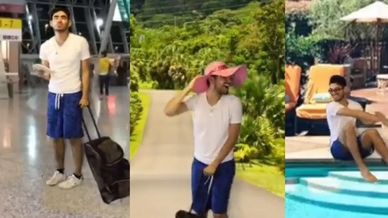 pria edit video liburan ke hawaii