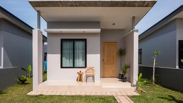 Desain Rumah 1 Lantai Budget Rp 100 Juta dengan Atap Dak (AI)