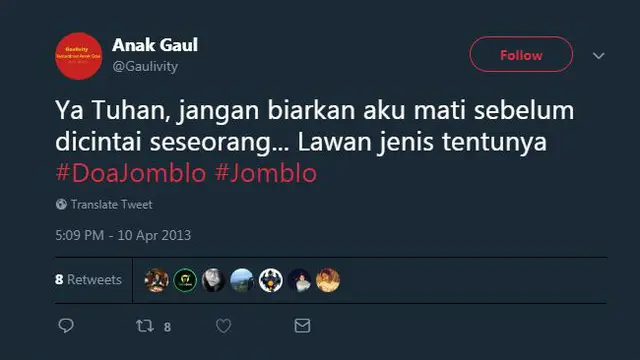 Alih-alih serius, cuitan 'doa jomblo' berikut ini malah bikin ngakak karena kocak.