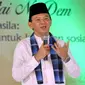 Gubernur DKI Jakarta, Basuki Tjahaja Purnama memberikan sambutan saat menghadiri acara buka puasa bersama Partai Nasdem, Jakarta, Kamis (9/8). (Liputan6.com/Johan Tallo)