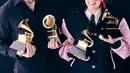 Pada ajang penghargaan ke-66 ini, Billie Eilish dan Finneas O’Connell berhasil menerima penghargaan Grammy kategori “ Best Song Written for Visual Media” berkat lagu “What Was I Made For”. Selamat Billie! [@recordingacademy].