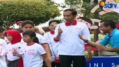 Dalam acara bertajuk ‘Jam Main Kita’ ini, anak-anak memainkan sejumlah permainan tradisional bersama Presiden.