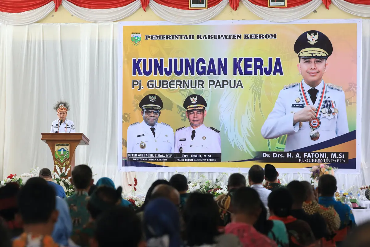 Penjabat (Pj) Gubernur Papua Agus Fatoni melakukan kunjungan kerja ke Kabupaten Keerom dan Kabupaten Jayapura (Istimewa)