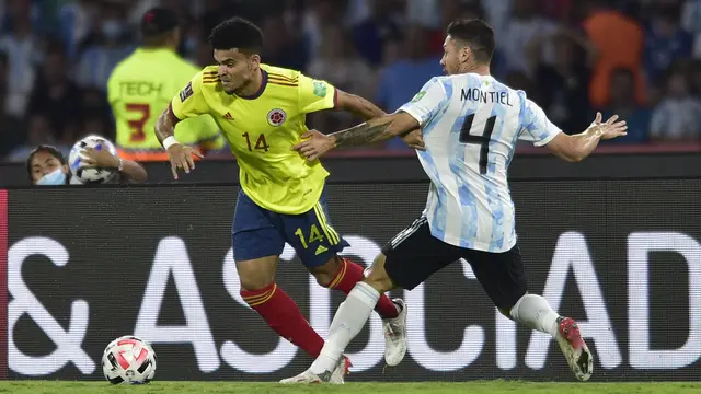Foto: Tanpa Lionel Messi, Argentina Kalahkan Kolombia di Kualifikasi Piala Dunia 2022