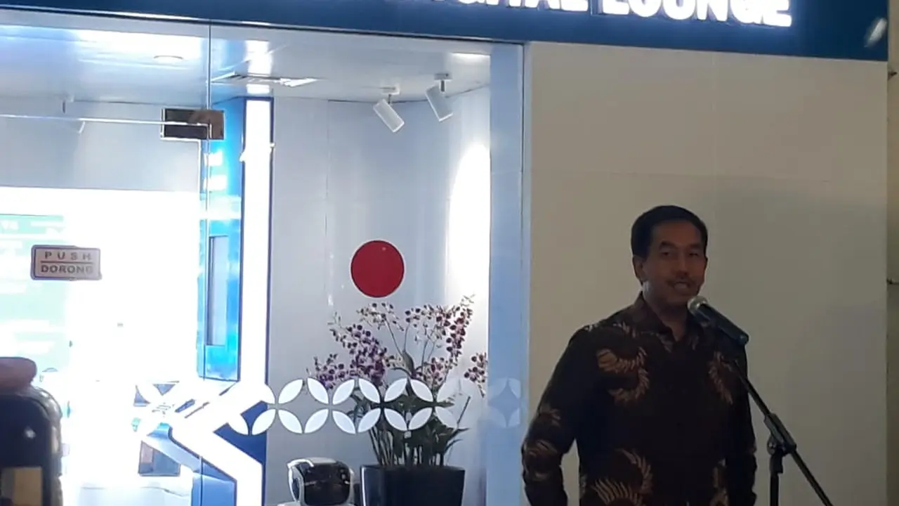 Airport Digital Lounge terletak di samping pintu masuk Terminal 1B Bandara Soekarno Hatta. Liputan6.com/Pramita