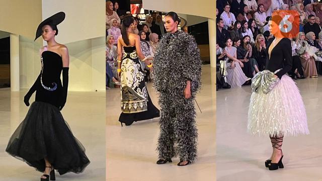 Karya 25 desainer anggota IFDC berada dalam satu runway yang mengangkat tema 'Hitam Putih'.. (Dok: Liputan6.com/dyah)