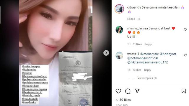 Unggahan Selebgram Citra Andy