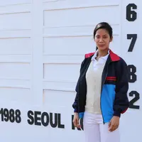 Tara Basro saat syuting '3 Srikandi'. (Galih W. Satria/Bintang.com)