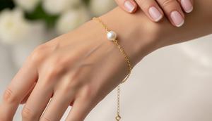 Model Gelang Emas 5 Gram Rantai Kecil untuk Acara Pernikahan. (Foto: AI)