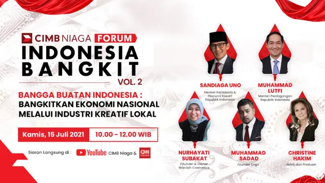 CIMB Niaga akan menggelar Webinar Forum Indonesia Bangkit Vol. 2,