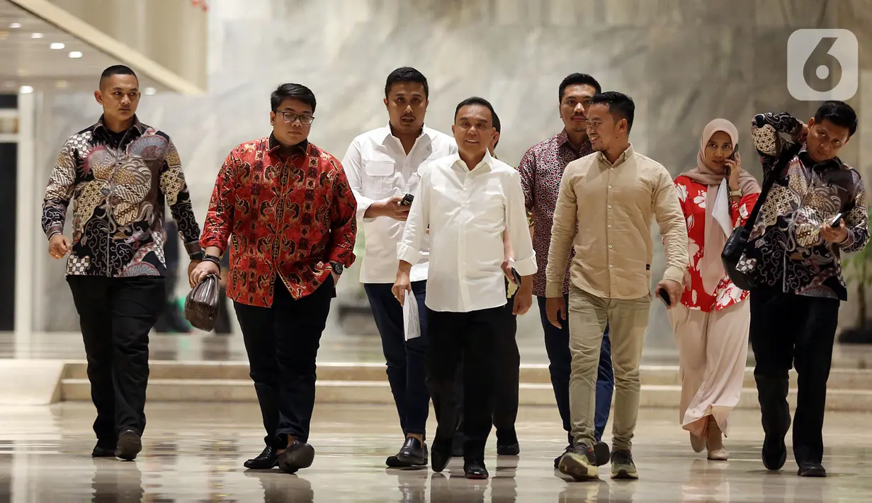 Sufmi Dasco Ahmad mewakili Partai Gerindra menyatakan menghormati keputusan Cak Imin untuk berkoalisi dengan Nasdem menjadi bakal cawapres Anies Baswedan. (Liputan6.com/Johan Tallo)