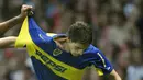 6. Carlos Marinelli - Mungkin dirinya sebagai pesepak bola Argentina yang paling salah mendapat julukan The Next Maradona. Dirinya tampil memukau bersama Boca Juniors namun saat pindah ke Middlesbrough kemampuannya menurun drastis. (AFP/Steve Parkin)