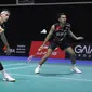 Ganda putra Indonesia Fajar Alfian/Muhammad Rian Ardianto saat menghadapipasangan Jerman Bjarne Geiss/Jan Colin Voelker pada babak 32 besar Singapore Open 2024. Fajar/Rian menang 21-16 dan 21-16 di Singapore Indoor Stadium, Rabu (29/5/2024). (foto: PP PBSI)