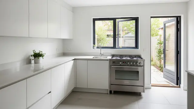 Model Dapur Dekat Pintu Belakang (Image by Gemini AI)