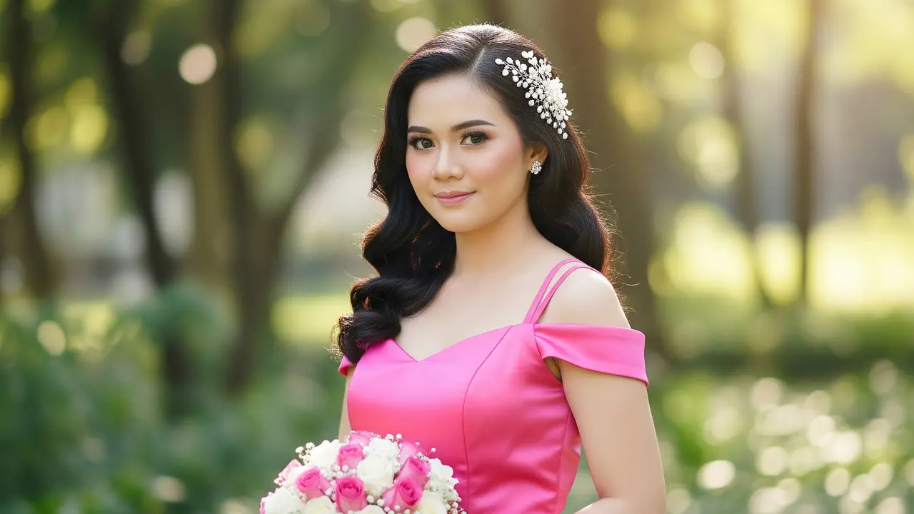 Baju Bridesmaid Warna Pink Fanta (Gemini AI)