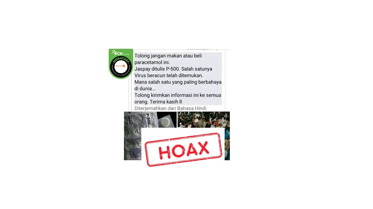 Cek fakta obat Paracetamol P-500 mengandung virus berbahaya