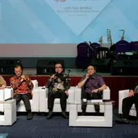 Malam Anugerah Bakti Musik Indonesia digelar di Lotte Shopping Avenue, Jakarta Selatan, Kamis (17/3/2016). (Adrian Putra/Bintang.com)