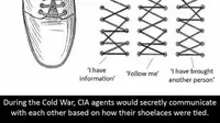 Lembaga Intelegensi Amerika menggunakan tali sepatu sebagai sarana komunikasi selama perang dingin (instagram/mensweartutorial)