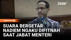 Saat membacakan pledoi, Nadiem Makarim mengaku difitnah saat dirinya masih menjadi menteri. Dengan suara bergetar, Nadiem tak kuasa menahan haru.