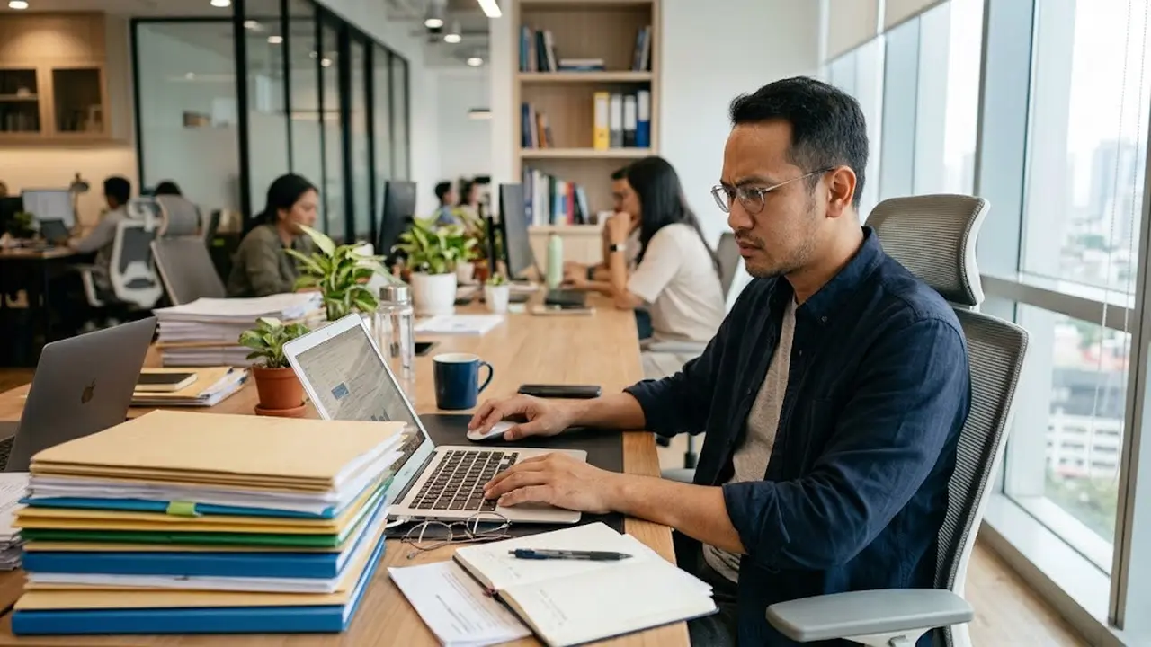 Orang Bekerja di Bawah Tekanan