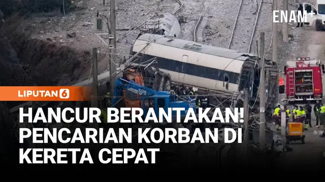 Tabrakan Maut Dua Kereta di Spanyol, Hancur Berantakan!