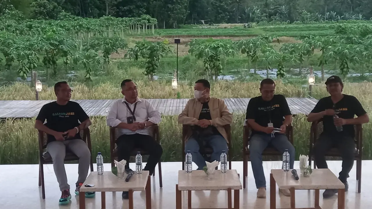 Jumpa pers Balkonjazz Festival 2022 di Karangrejo, Magelang, Jawa Tengah, Jumat (13/5/2022)