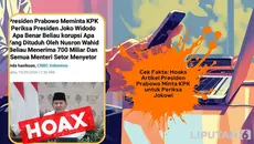 Cek Fakta: Hoaks Artikel Presiden Prabowo Minta KPK Periksa Jokowi