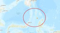 Sama seperti Filipina, gempa hari ini juga mengguncang wilayah Sulawesi Utara dengan magnitudo 4,6 (USGS).